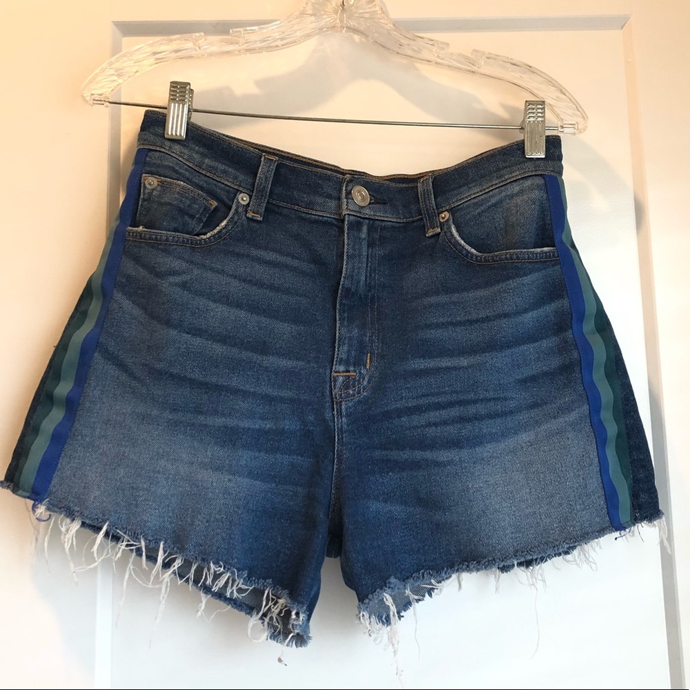 Hudson High-Waisted Sade Cut-Off Denim Shorts